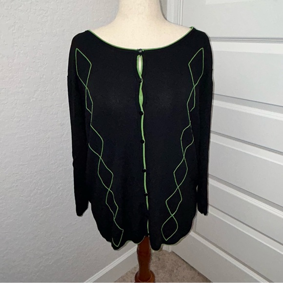 Finity Button Front Long Sleeve Sweater - Picture 8 of 8